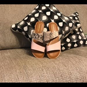 Leopard and natural sandals